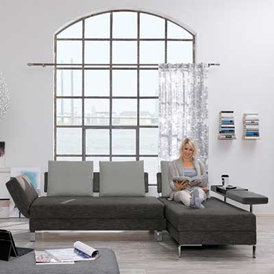 Schlafsofa mit Recamiere Lucido