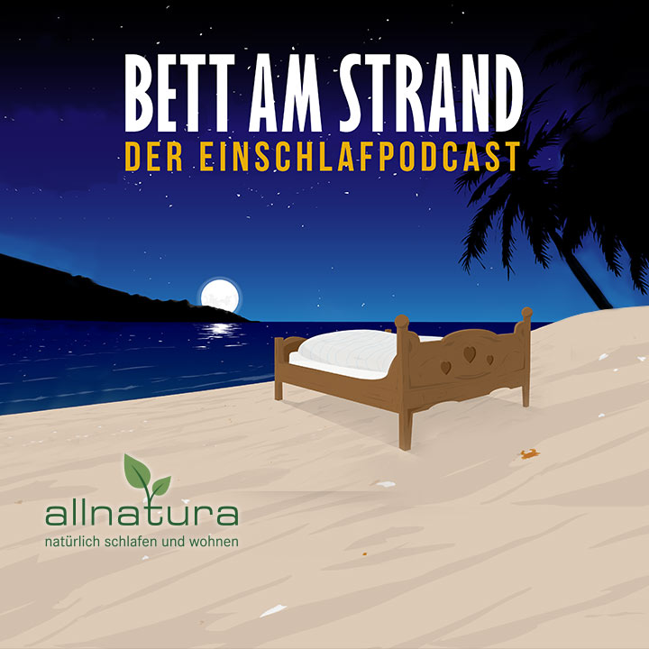Podcast Bett am Strand