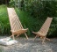 Gartenklappstuhl Janta, massives Buchenholz, geölt - großer und kleiner Stuhl