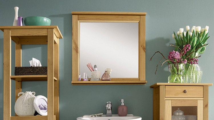 Lavata - Formschöner Spiegel mit gelaugt/geölter Oberfläche